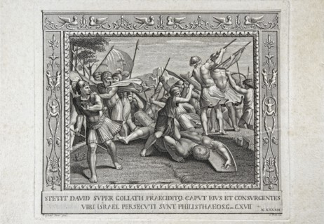 Premier Livre de Samuel, chapitre 17 : David tue le géant Goliath