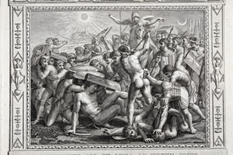 Livre de Josué, chapitre 3 : Le soleil et la lune s'arrêtent sur ordre de Josué jusqu'à ce qu'Israël se venge des Amoréens