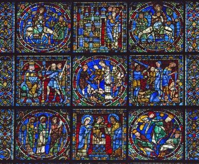 Vitrail de l'enfance et de la vie du Christ (vitrail de Chartres)