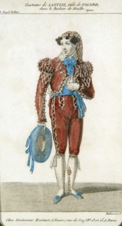 Costume de scène pour le personnage de Figaro dans "Le Barbier de Séville" (1819)