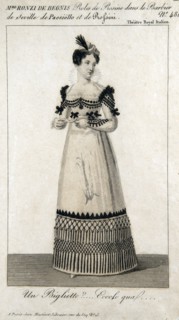 Costume de scène pour le personnage de Rosine dans "Le Barbier de Séville" (1819)