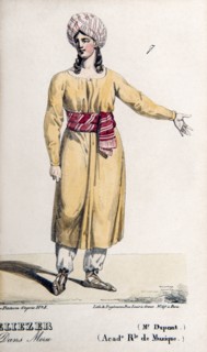 Portrait de M. Dupont dans le rôle d'Eliezer dans "Moïse et Pharaon" de Rossini