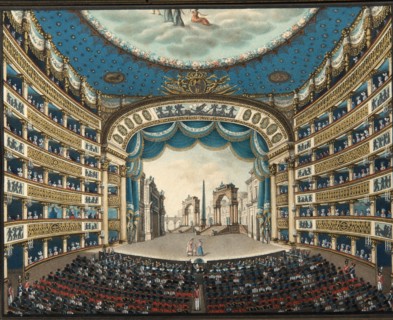 Interior of the San Carlo theatre in Naples