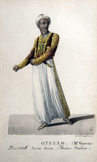 Manuel Garcia dans le rôle d'Otello dans l'opéra "Otello" de Rossini