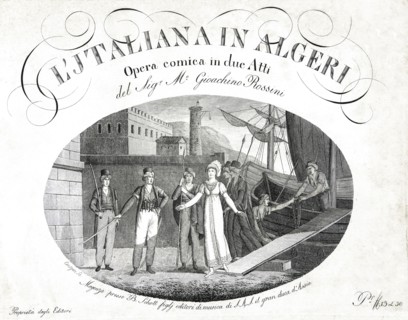Page titre de "L'Italiana in Algeri" de Rossini