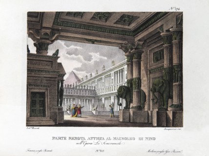 Décor de l'opéra "Semiramide" de Rossini