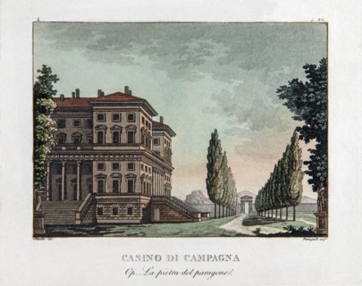 Set design for Rossini's opera ‘La pietra del Paragone'