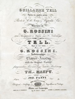 Frontispice du livret de "Guillaume Tell" de Rossini