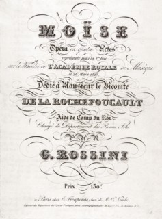 Frontispice du livret de "Moïse" de Rossini