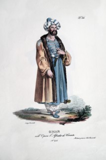 Costume de scène pour le personnage d'Omar dans "Le Siège de Corinthe" de Rossini