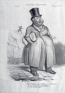 Italian composer Rossini caricatured