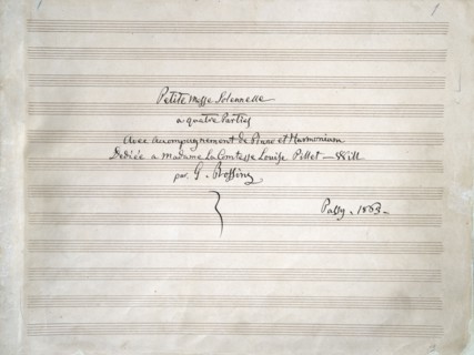 Partition de la "Petite messe solennelle" de Rossini