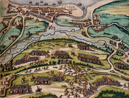 Hogenberg, Henri IV reconquiert la ville de Dieppe