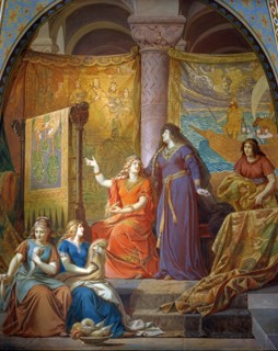 Wilhelm Hauschild, Gudrun, aidée de Thora, brode les exploits héroïques de ses ancêtres