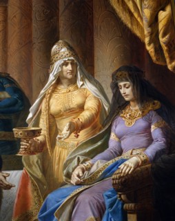 Wilhelm Hauschild, Grimhilde, mère de Gudrun, donne à sa fille une potion capable de mettre fin à l'amour de Siegfried avec Brunhilde