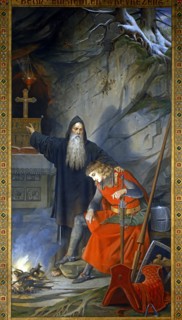 Waldemar Kolmsperger, Parsifal rencontre l'ermite Trevrezent, qui lui révèle le secret du Saint Graal