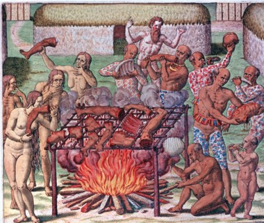 Théodore de Bry, Scène de cannibalisme