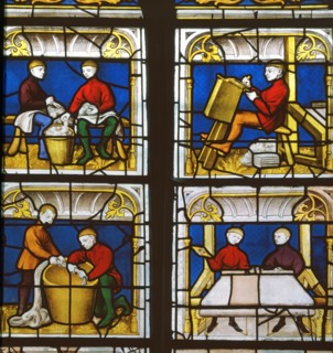 Vitrail des drapiers, Collégiale Notre-Dame à Semur-en-Auxois