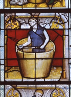 Vitrail des drapiers, Collégiale Notre-Dame à Semur-en-Auxois