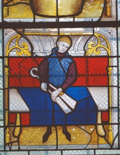 Vitrail des drapiers, Collégiale Notre-Dame à Semur-en-Auxois