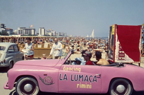 Une plage de Rimini en Italie