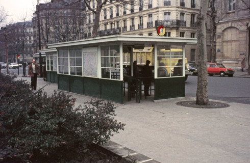 Bus stop in Paris