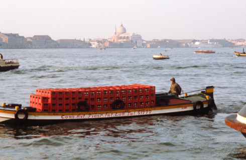 A boat on the Giudecca Canal in Venice