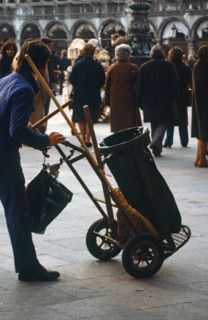 Cleaner at St Mark’s Square, Venice
