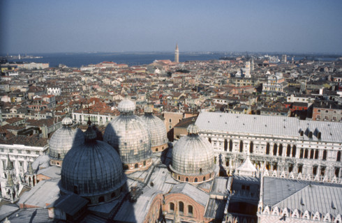 A panoramic view of Venice