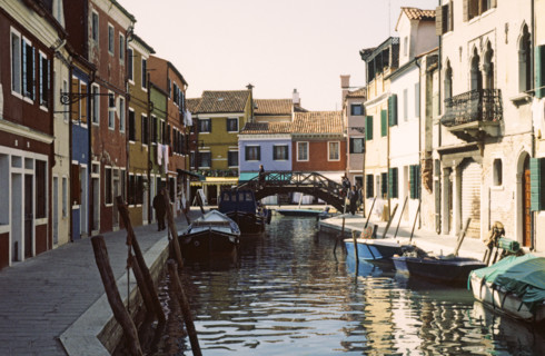 Le canal Rio di San Mauro sur l'île de Burano