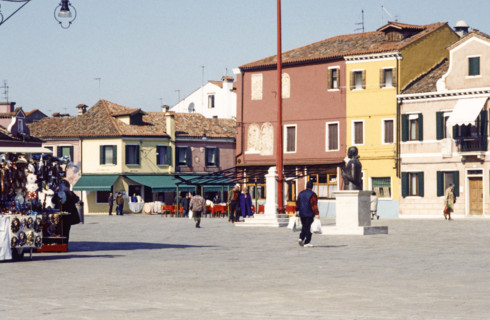La place Galuppi sur l'île de Burano