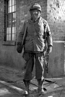 Soldat américain à Bastogne (Belgique) le 27 décembre 1944.