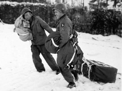 Bastogne (Belgique) assiégée le 27 décembre 1944.