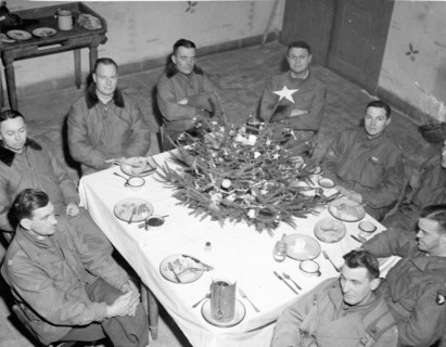 Christmas Dinner during the siege (Bastogne(Bel.) December 25,1944)
