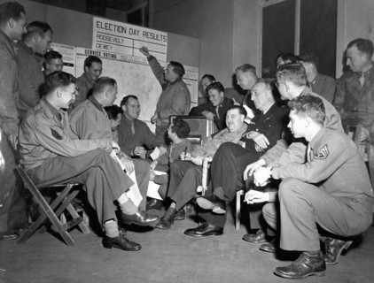 Election présidentielle aux Etats-Unis (quelque part en France le 6 novembre 1944).