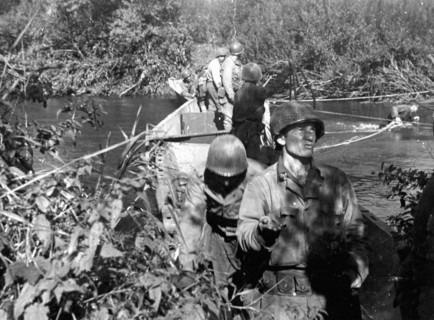 Crossing the Meurthe river, 1944