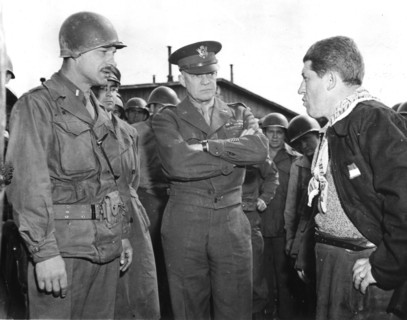 General Eisenhower tours a Concentration camp in Ohrdruf (Germany) April 1945