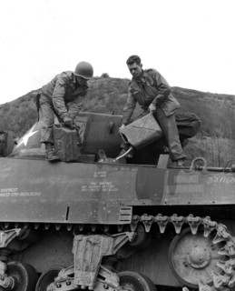 Gasoline for Lt Gen.Patton's 3rd U.S Army in Oberstein (Germany) March 31, 1945