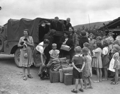 Fin de l'exode pour des réfugiés belges, 1945