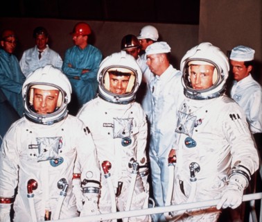 Equipage d'Apollo 204. Cet équipage périra tragiquement le 27 janvier 1967.