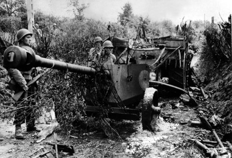 German wreckage in new U.S offensive (West of Saint-Lô, France) July 25, 1944