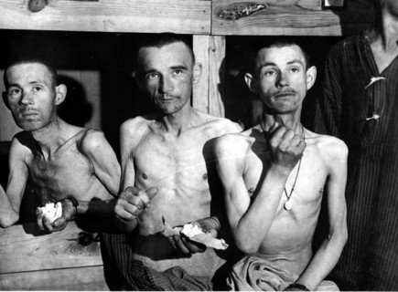 Libération du camp de concentration d'Ebensee, en Autriche.
(1945)