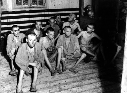 Libération du camp de concentration d'Ebensee, en Autriche.
(1945)