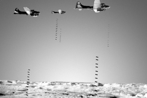 B-17 Flying Fortress during an attack on Emden (Germany) October 2,1943