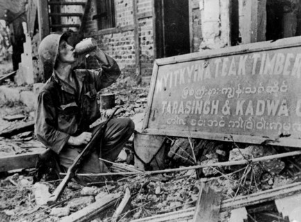 American sergeant in Myitkyina,  August 4, 1944