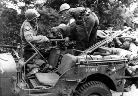 Soldat des F.F.I. blessé, dans le secteur de Concarneau. (Août 1944)