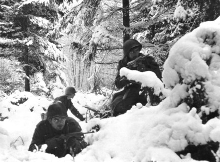 American soldiers near Amonies, January 4, 1945