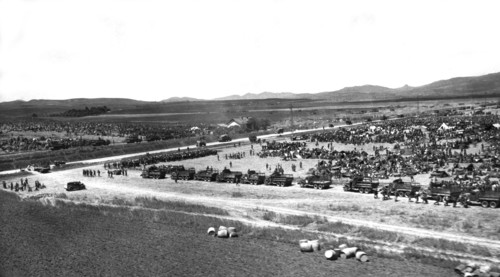 Aerial view of a Prisoner of War camp in Tunisia, 1943