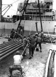 Oil pipe line supplies for advancing Allied Armies, Autumn 1944
