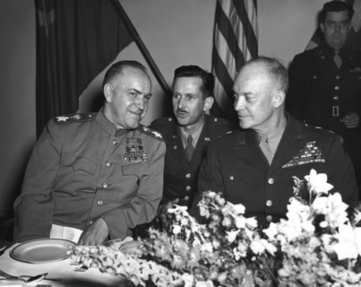 Chefs militaires alliés à Francfort. (10 juin 1945)